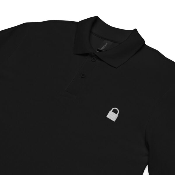 Black LCC Unisex pique polo shirt - Image 7