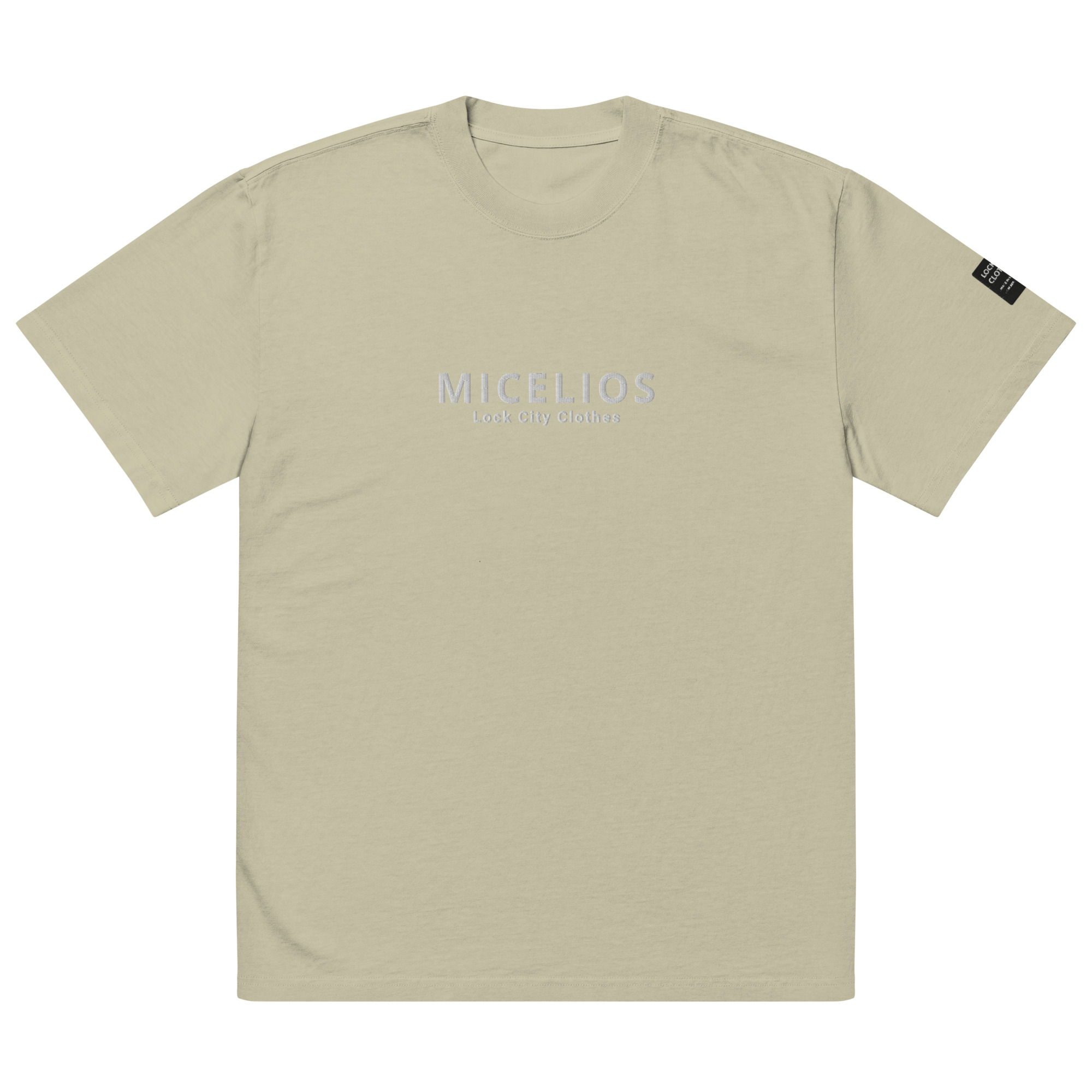 MICELIOS Sand Color Oversized faded t-shirt
