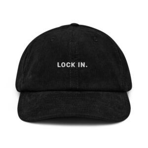 Lock in Black Corduroy hat