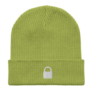 LCC Volt green Organic ribbed beanie