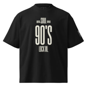 90's Unisex organic oversized high neck t-shirt