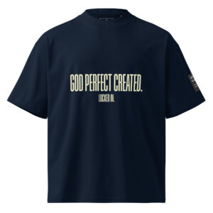 God did Unisex organic oversized high neck t-shirt