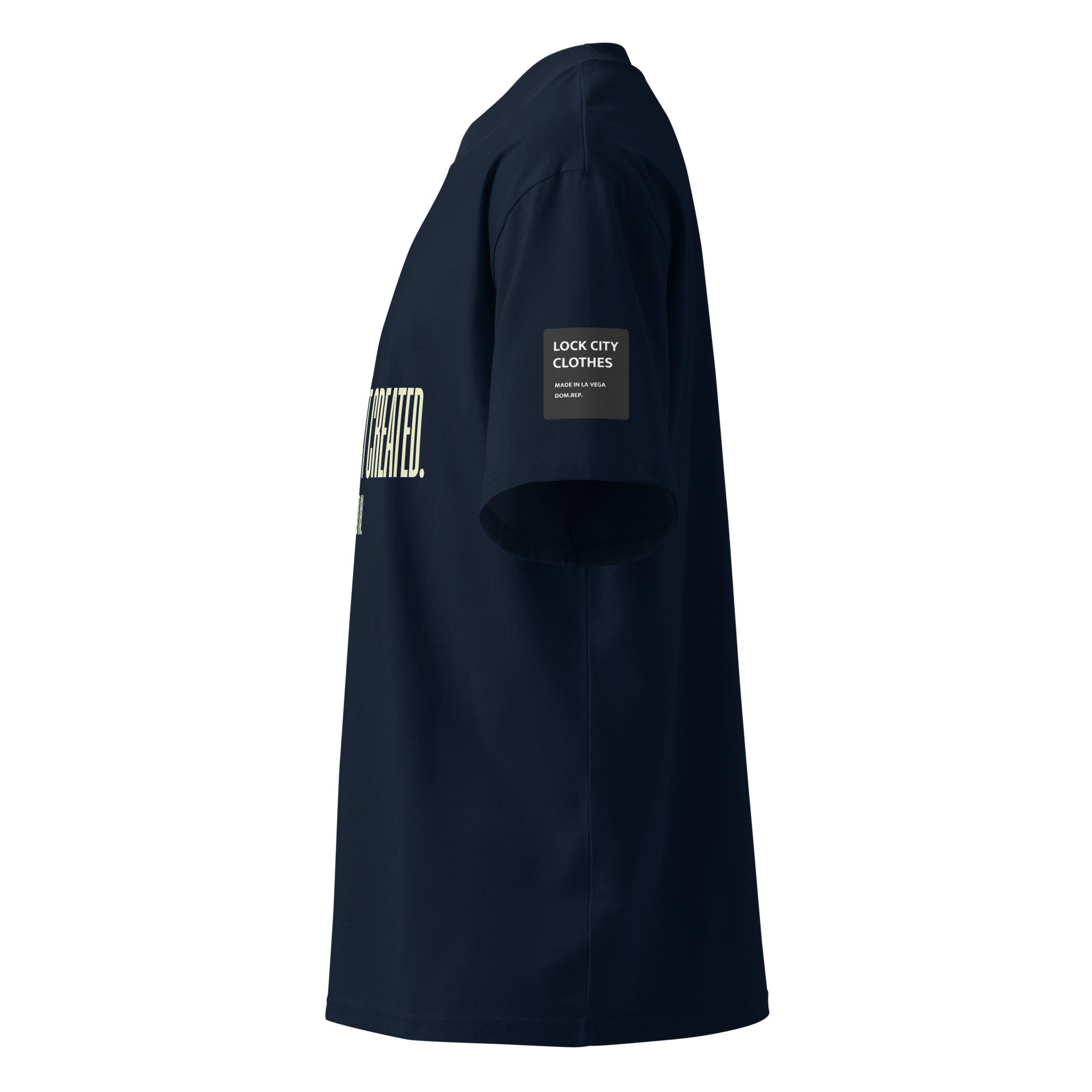 God did Unisex organic oversized high neck t-shirt - Image 4