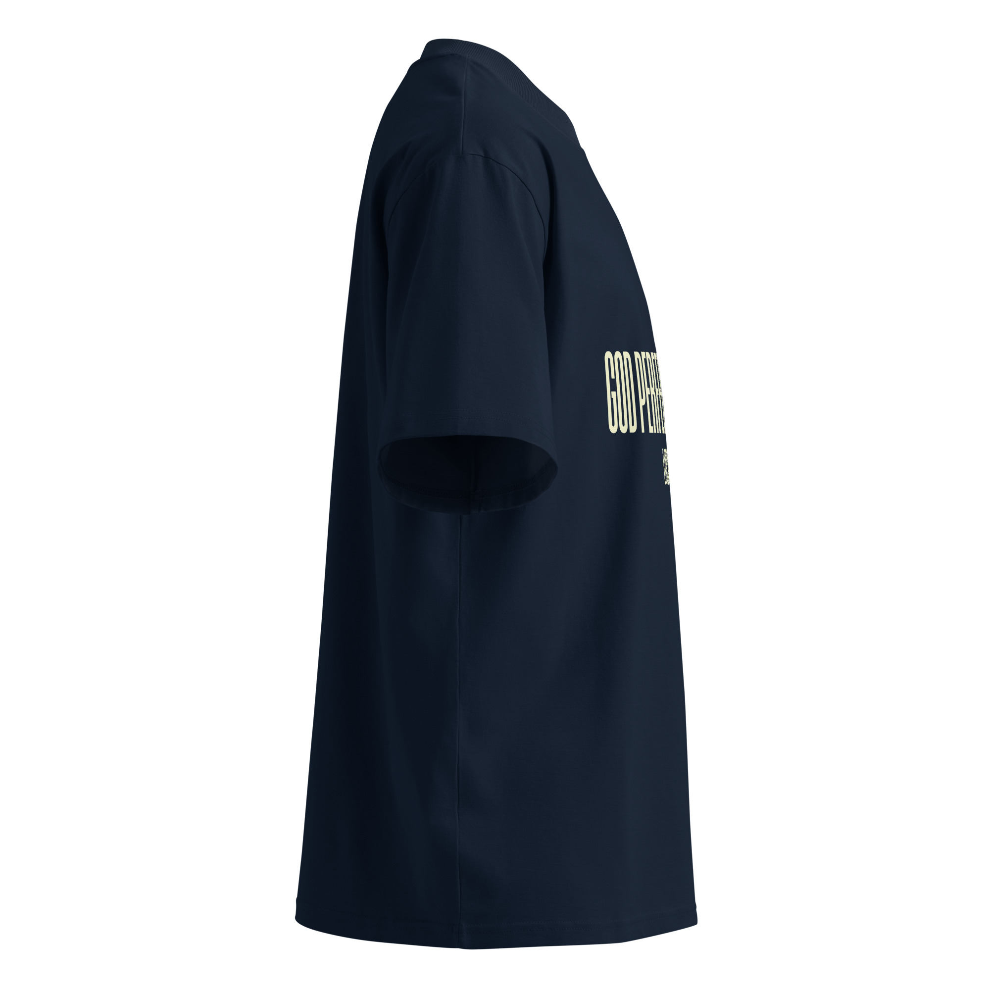 God did Unisex organic oversized high neck t-shirt - Image 3